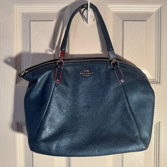 Coach Blue Handbag EUC - Picture 1 of 3